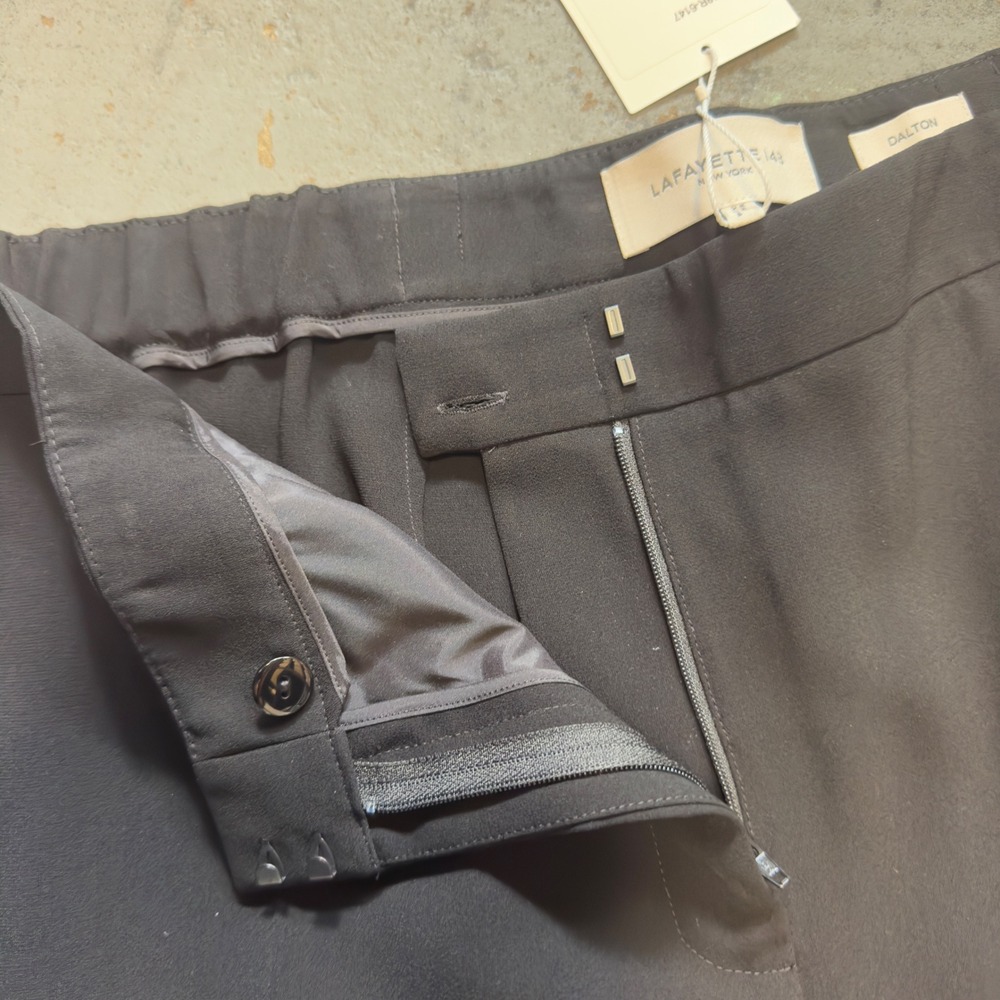 Lafayette 148 New York Dalton Black Wide Leg Pants Plus Size 18W NWT - Picture 3 of 8